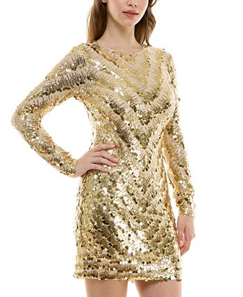 Gold sequin dress deals macys