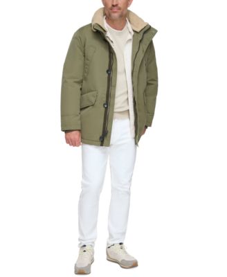 Marc New York - Men's Wittstock Insulated Full-Zip Waxed Parka with Removable Fleece Trim