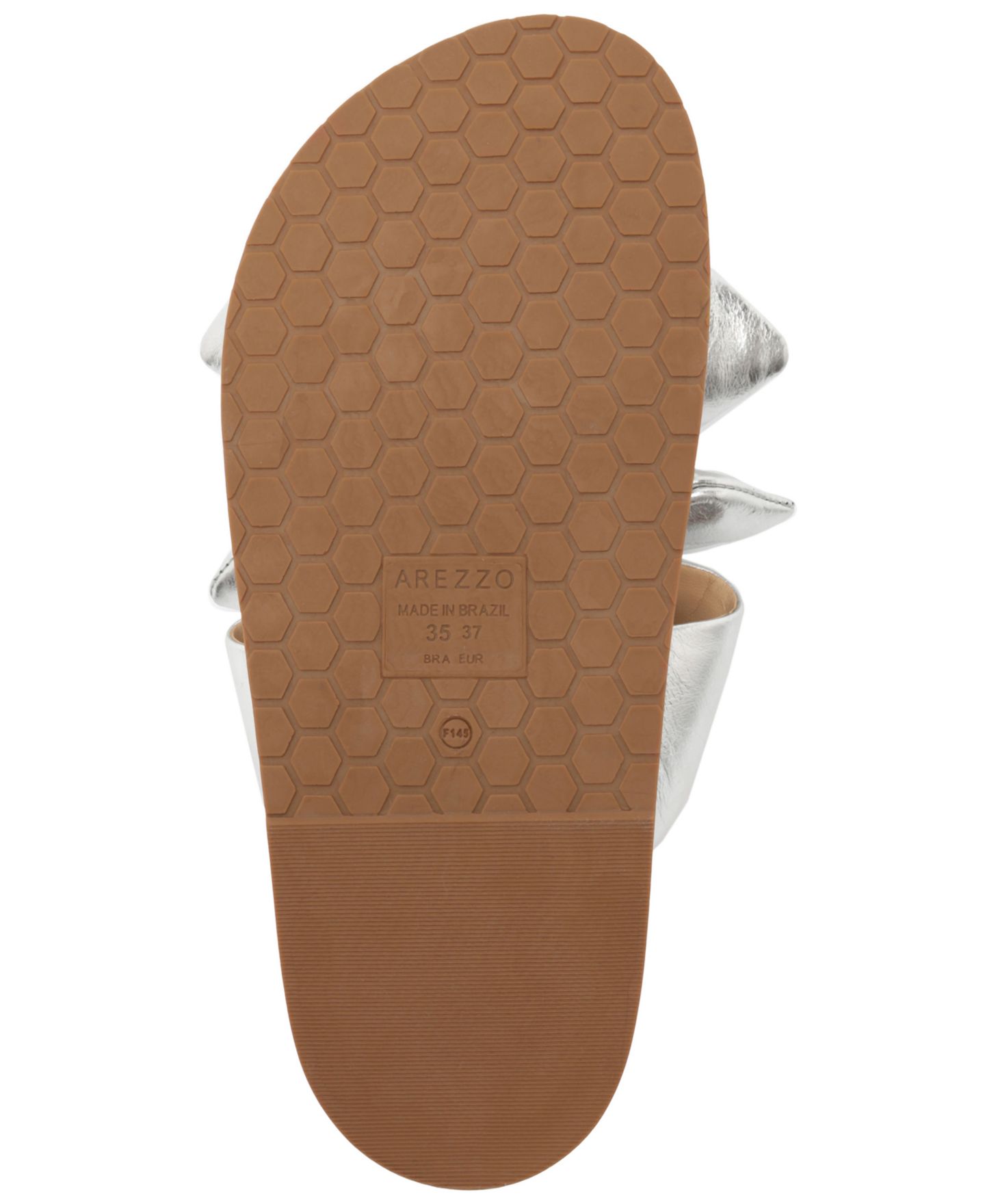 Женские сандалии Arezzo Melody Bow Footbed, цвет: Синий кожаный — фото 15