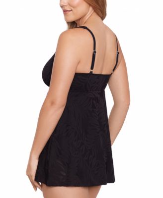 Swim Solutions Women's Tummy-Control Swim Dress, Created for Macy's 