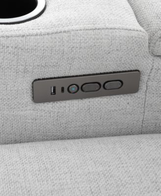 Greymel 84"  Zero Gravity Fabric Sofa with Power Headrests, Created for Macy's