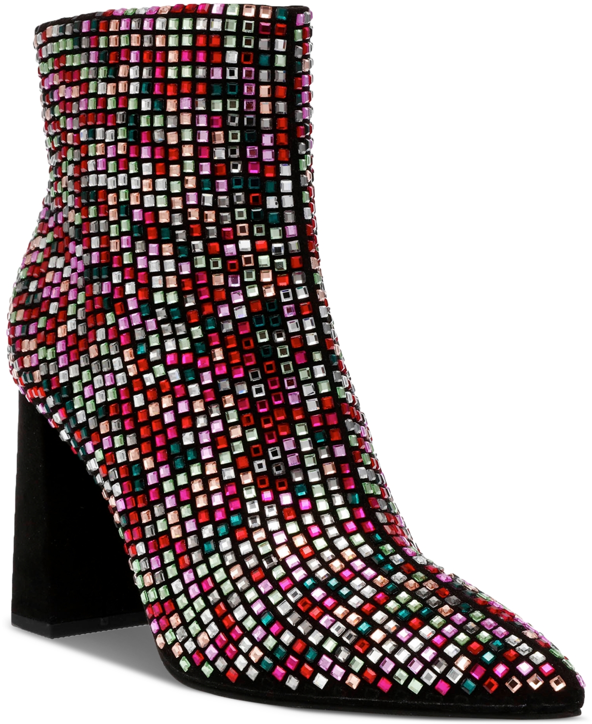 Wild Pair Ingridd Pointed Toe Bling Dress Booties, Created For Macy's In Multi Bling