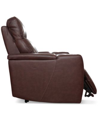Greymel 37" Zero Gravity Leather Chair with Power Headrest, Created for Macy's