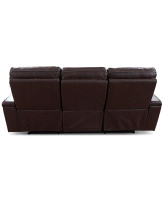 Greymel 84" Zero Gravity Leather Sofa with Power Headrests, Created for Macy's
