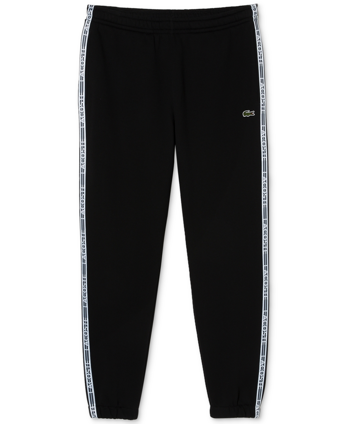 Lacoste Men's Logo-tape Jogger Sweatpants In Black