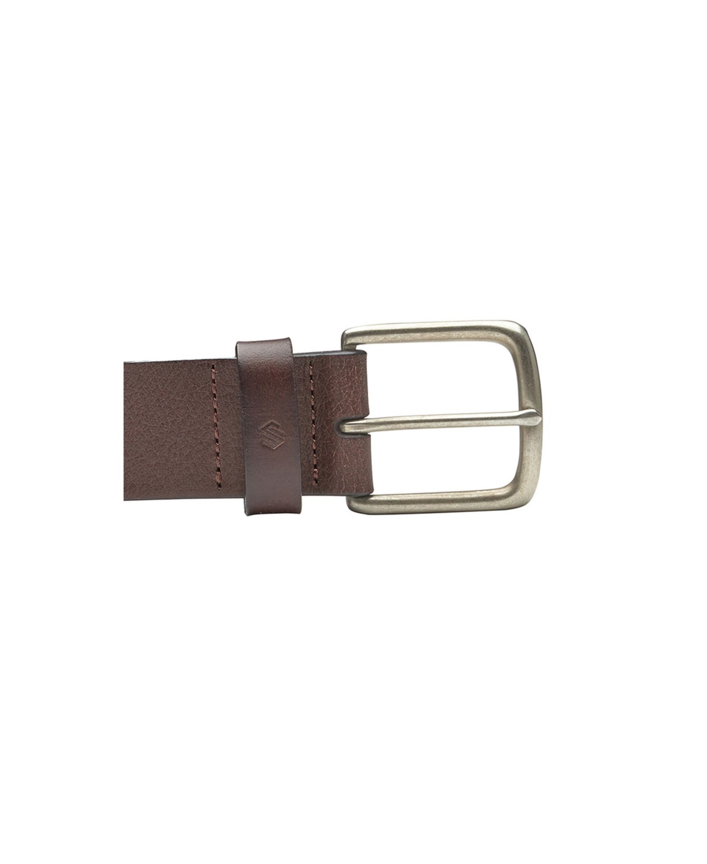 Мужской ремень Johnston & Murphy Tumbled Straight Edge Belt, цвет: Чёрный — фото 3