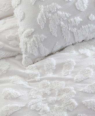 Shop Chf Chenille Laurel Duvet Cover Sets In White