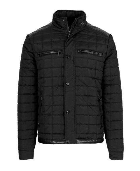 Мужская куртка Spire By Galaxy Lightweight Quilted with Synthetic Trim Design, цвет: Чёрный