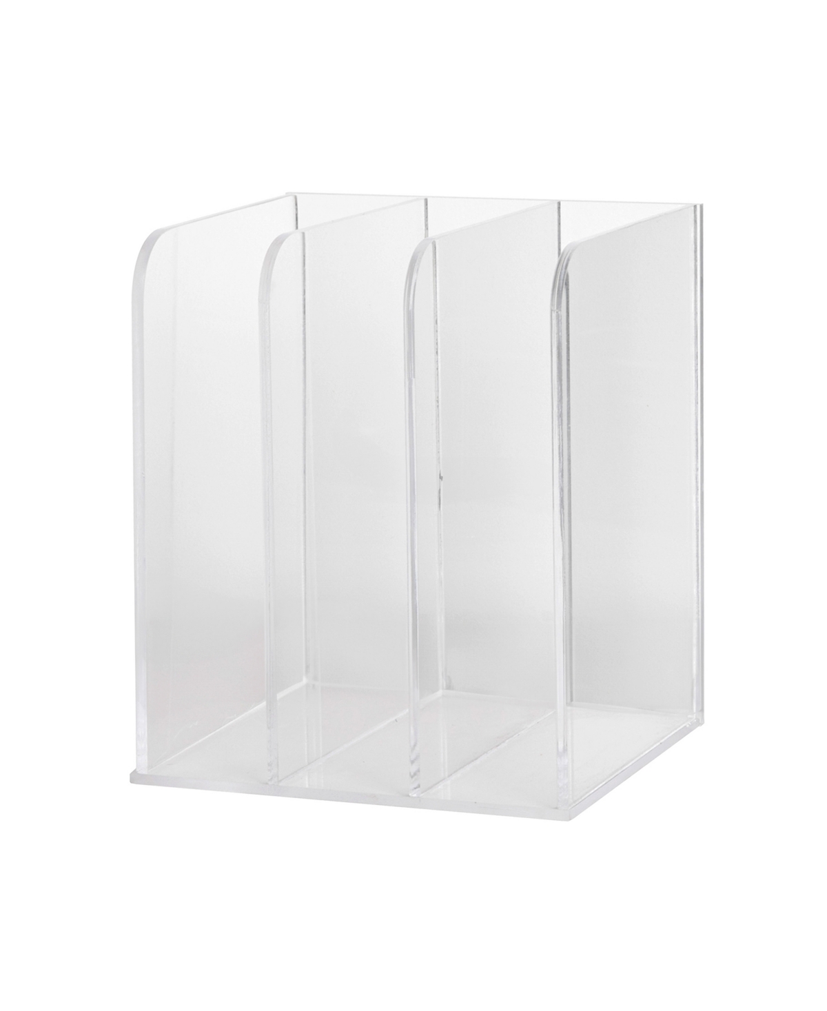 Brody Acrylic 3 Section File Holder Office Desktop Organizer, 8.5" x 6.5" - Clear