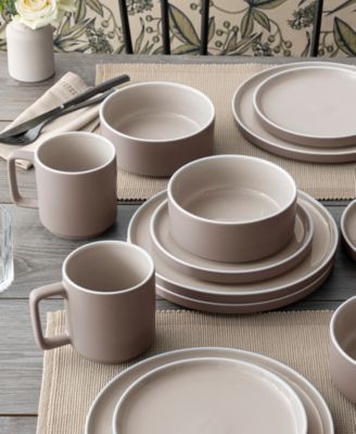 ColorTrio Stax 16 Piece Dinnerware Set, Service for 4