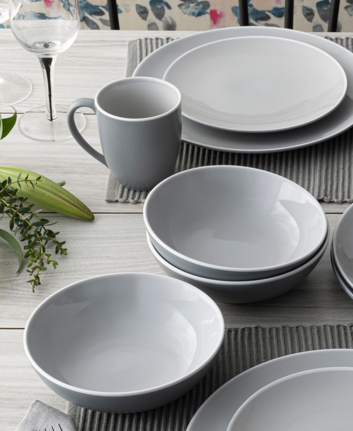 Noritake ColorTrio Coupe Dinnerware Set, Service for 4