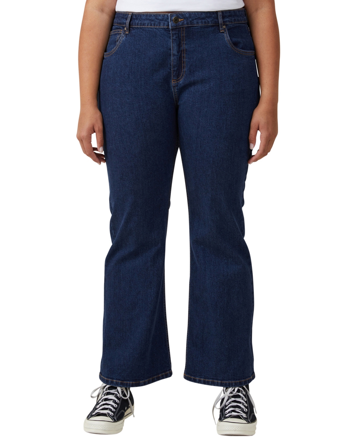 Cotton On Women's Stretch Bootleg Flare Jeans In Rinse Blue