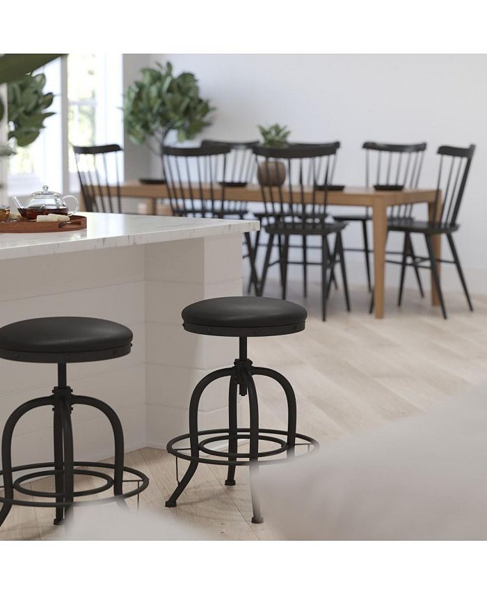 MERRICK LANE Adrienne Counter Stool Contemporary Backless Stool With