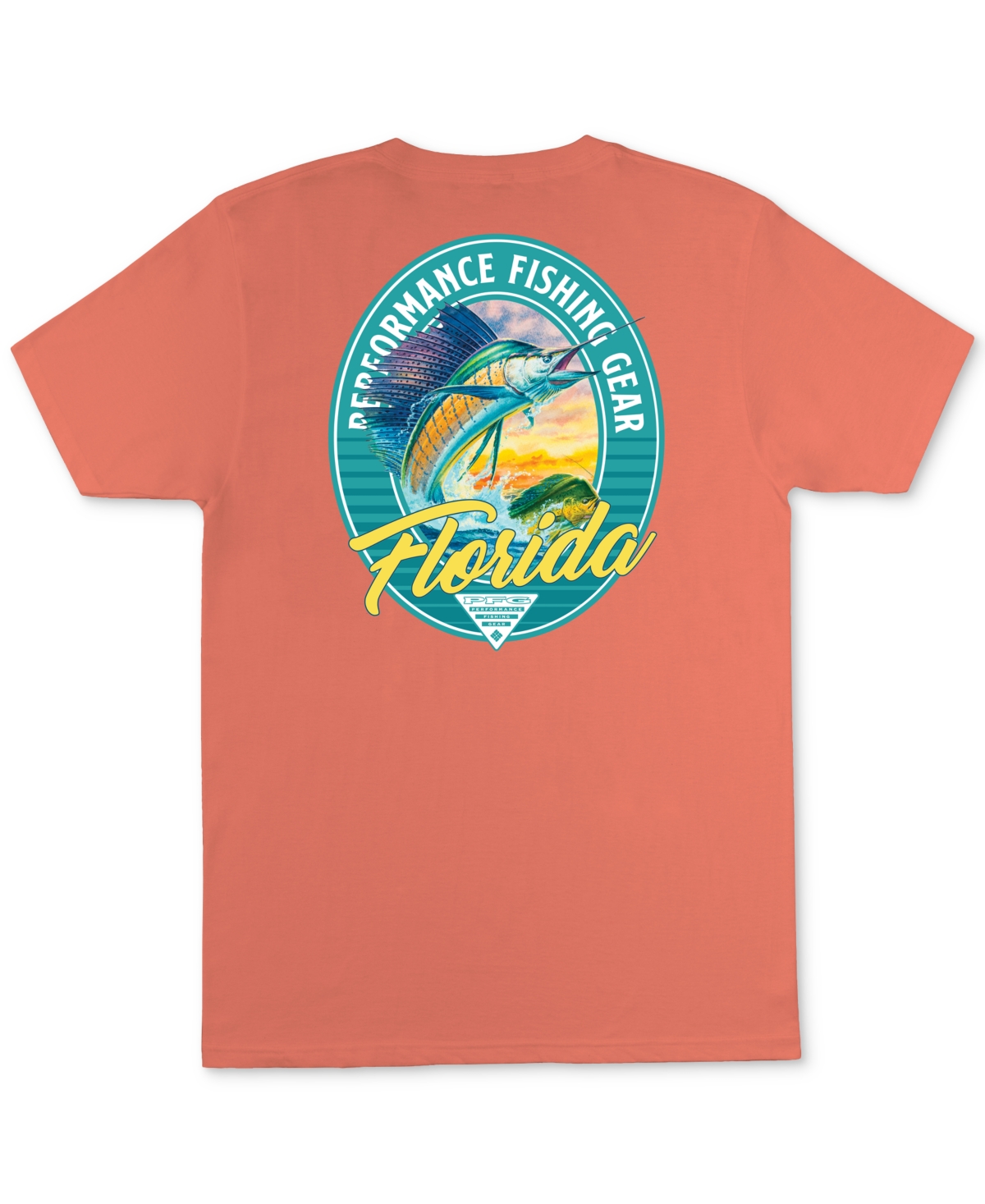 Columbia Men's Richter Short-sleeve Florida Graphic T-shirt In Bright Peach