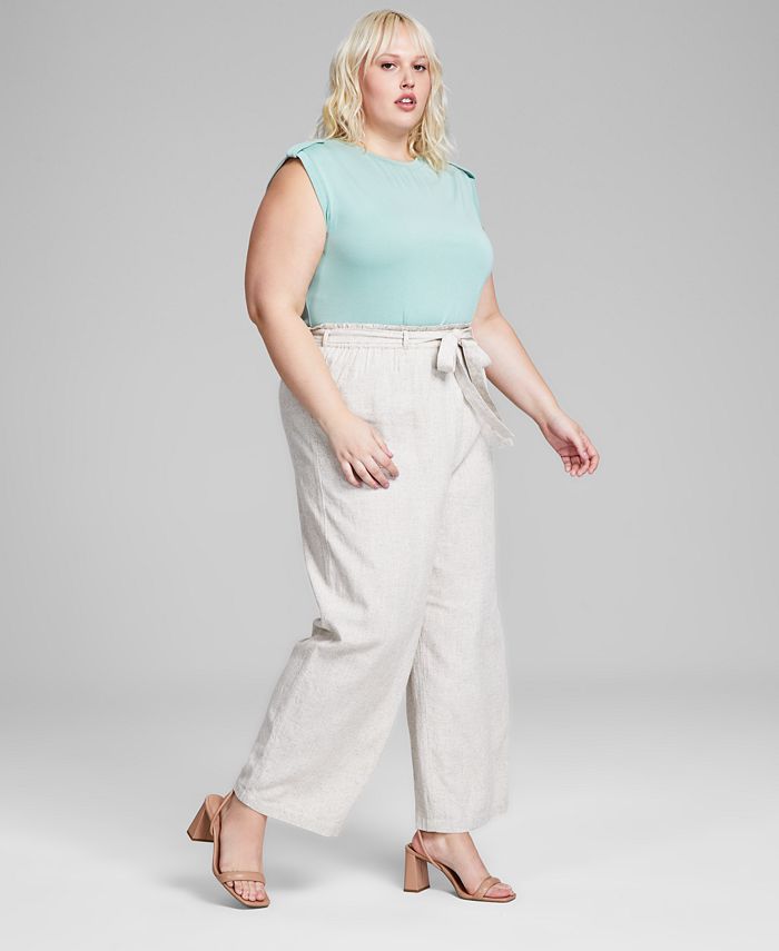 And Now This Trendy Plus Size Paperbag Pants Macy's