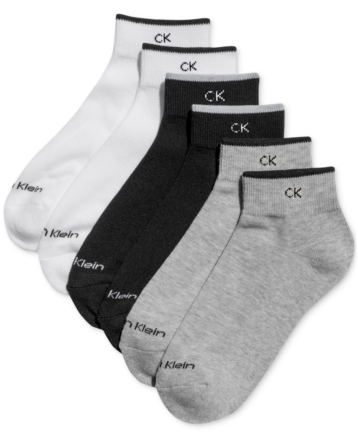 Women's 6-Pk. Solid Cushion Quarter Socks