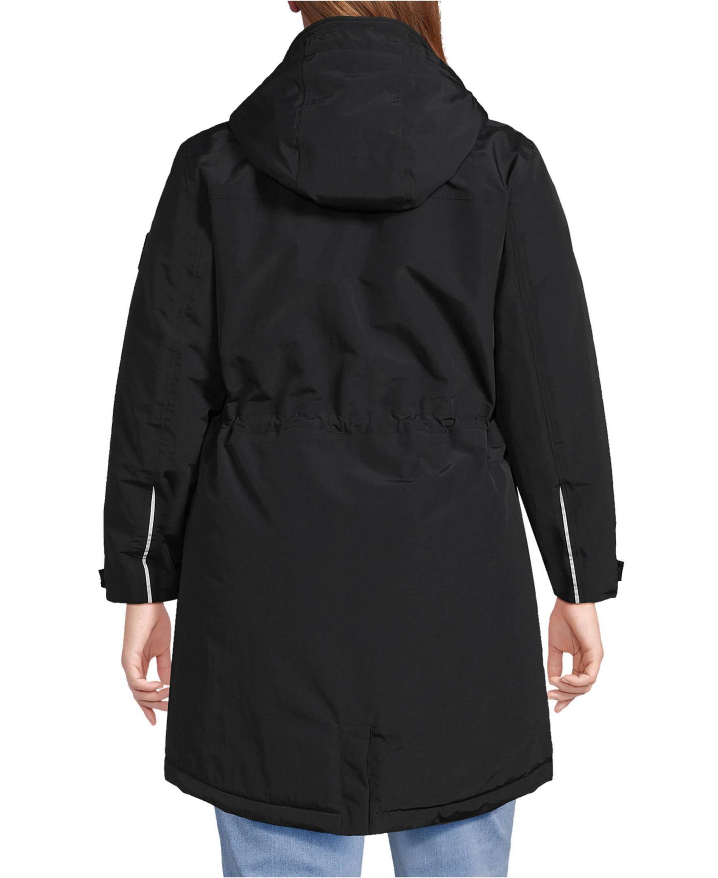 Женская куртка Lands' End Plus Size Squall Waterproof Insulated, цвет: Чёрный — фото 2