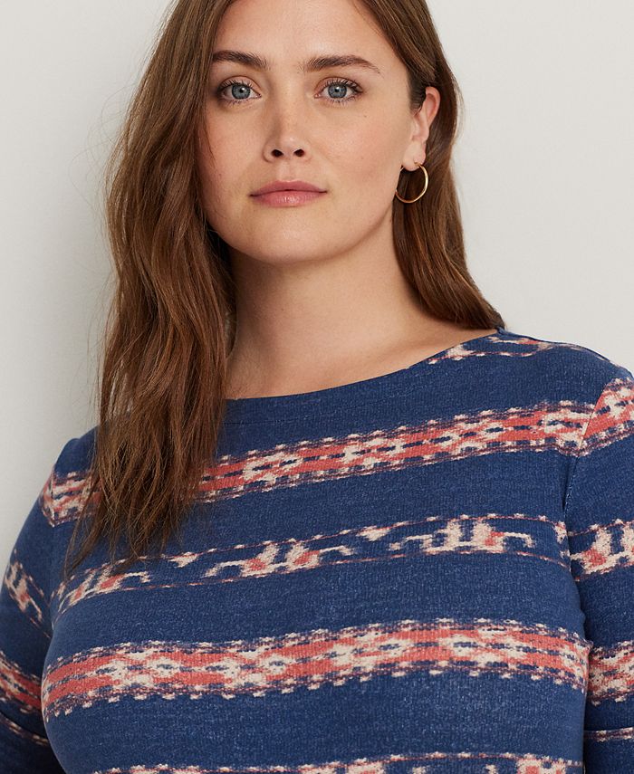 Lauren Ralph Lauren Plus Size Printed ElbowSleeve Top Macy's