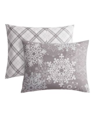 Shop Jessica Sanders Artic Snow Reversible Comforter Sets In Gray