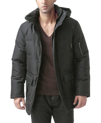 Men Hooded Down Parka Winter Coat
