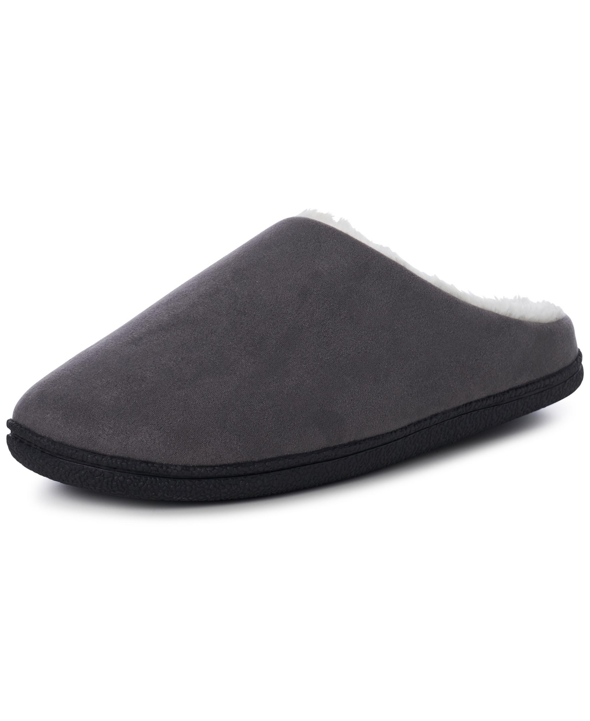 Mens Memory Foam Clog Slippers Indoor Comfort Slip On House Shoes - Gray