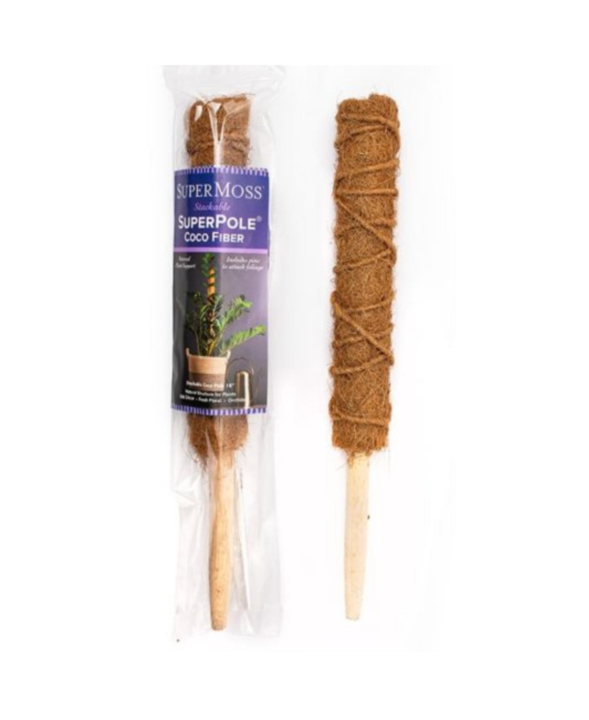 Super Moss SuperMoss Stackable Coco Pole for Indoor Gardening, Inches