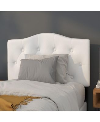 Arched Twin Button Tufted Upholstered Headboard