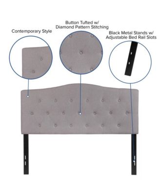 Arched Full Button Tufted Upholstered Headboard