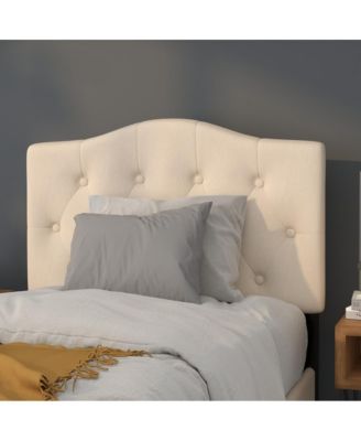 Arched Twin Button Tufted Upholstered Headboard