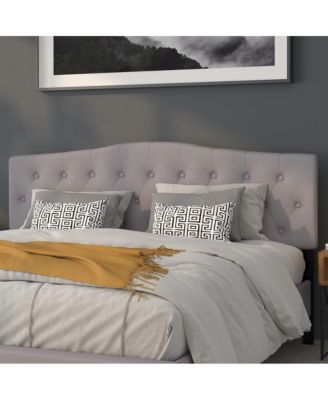 Arched King Button Tufted Upholstered Headboard