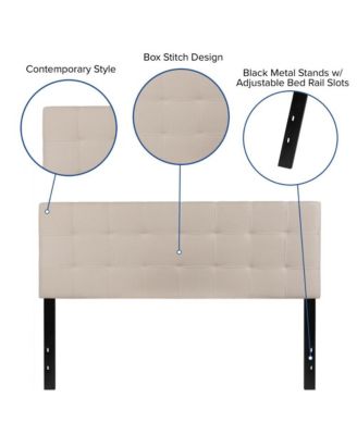 1 PC Metal Quilted Tufted Queen Upholstered Headboard
