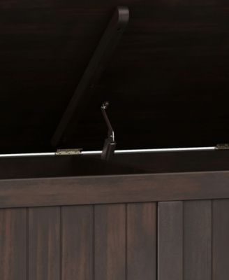 Acadian 25" Solid Wood Small Entryway Storage Bench