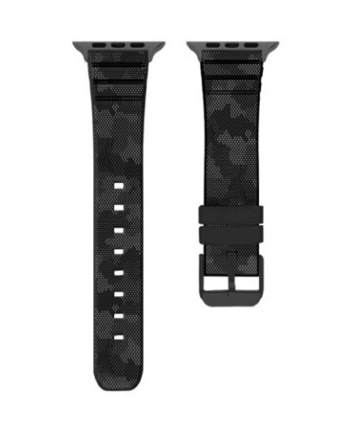 American Exchange Men's Gray Camo Silicone Strap Compatible For 42mm, 44mm Apple Watch