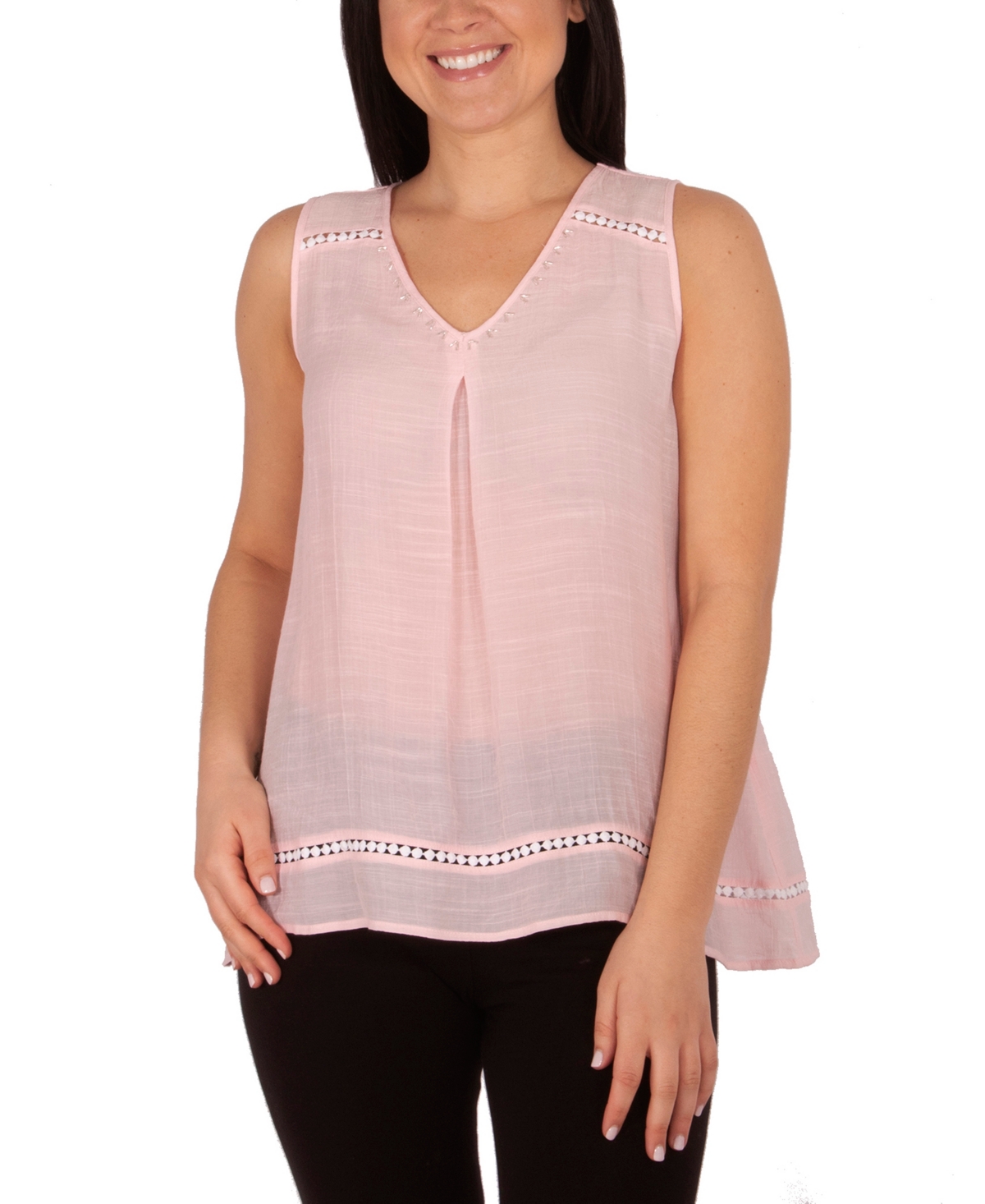 Ny Collection Petite Sleeveless Swing Blouse