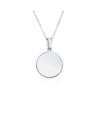 Religious Round Disc Medal Guardian Sistine Angel Cherub Pendant Necklace Sterling Silver