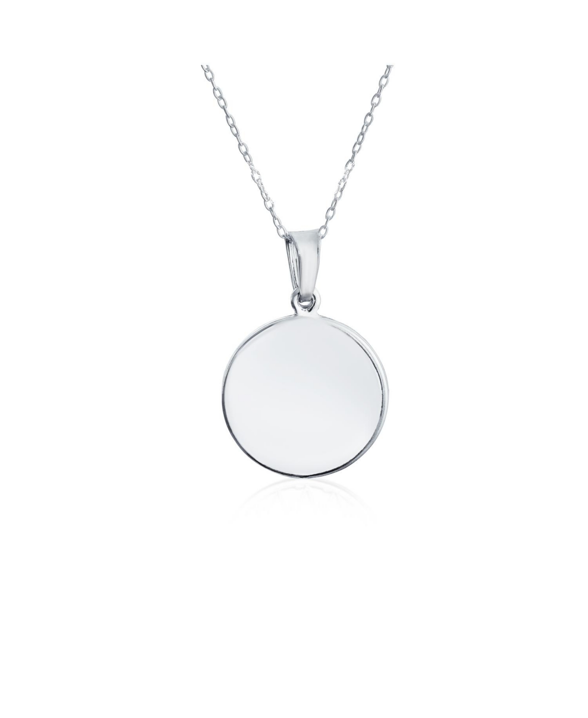 Bling Jewelry Religious Round Disc Medal Guardian Sistine Angel Cherub Pendant Necklace For Women For Sterling- Silver