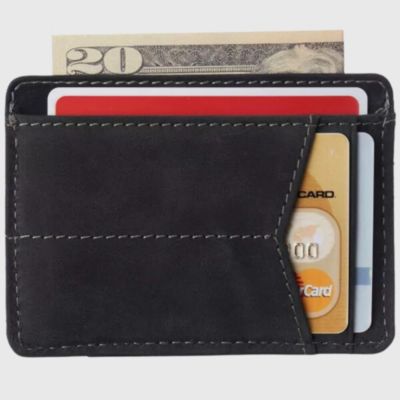 Men's Men RFID Safe Minimalist Front Pocket Wallet Leather Thin Card Case
