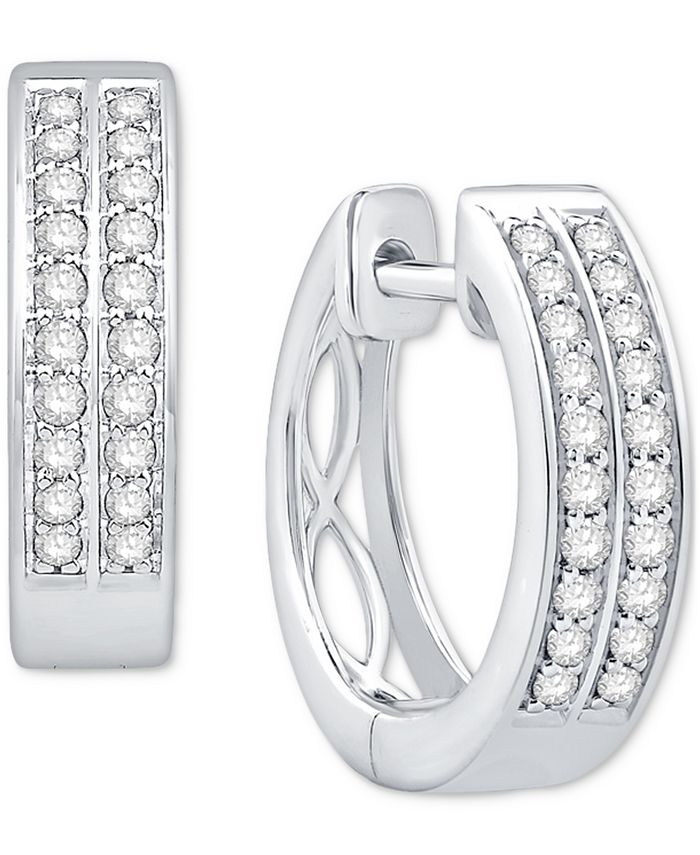Macys gold huggie shop earrings
