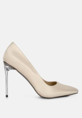 STAKES Womens Clear Heel Classic Pumps