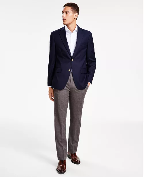 Tommy Hilfiger Men's Modern-Fit Solid Navy Blazer