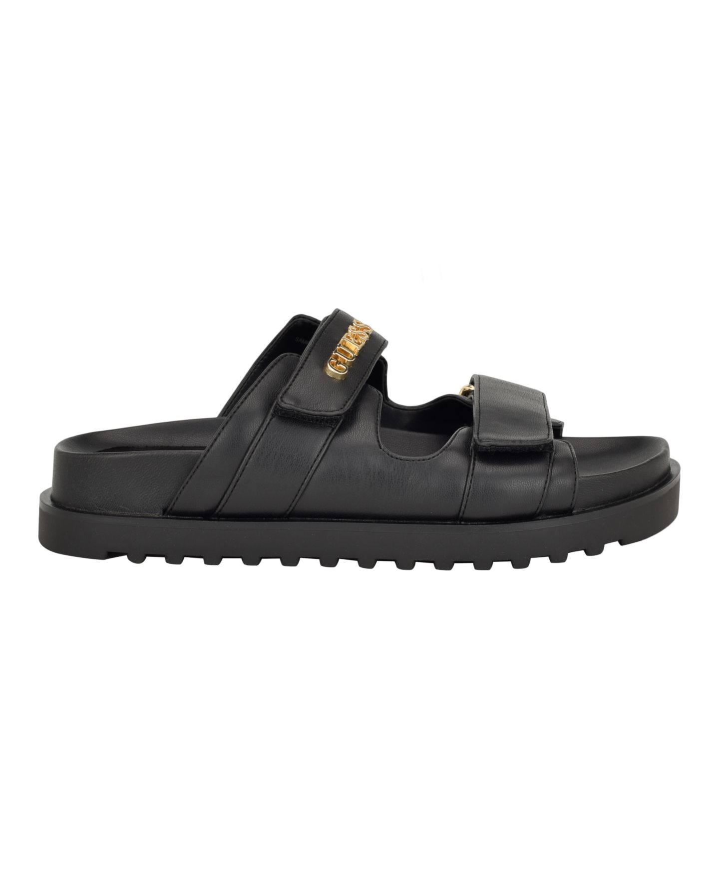 Женские сандалии GUESS Fabulon Two Strap Sporty Footbed, цвет: Чёрный — фото 2