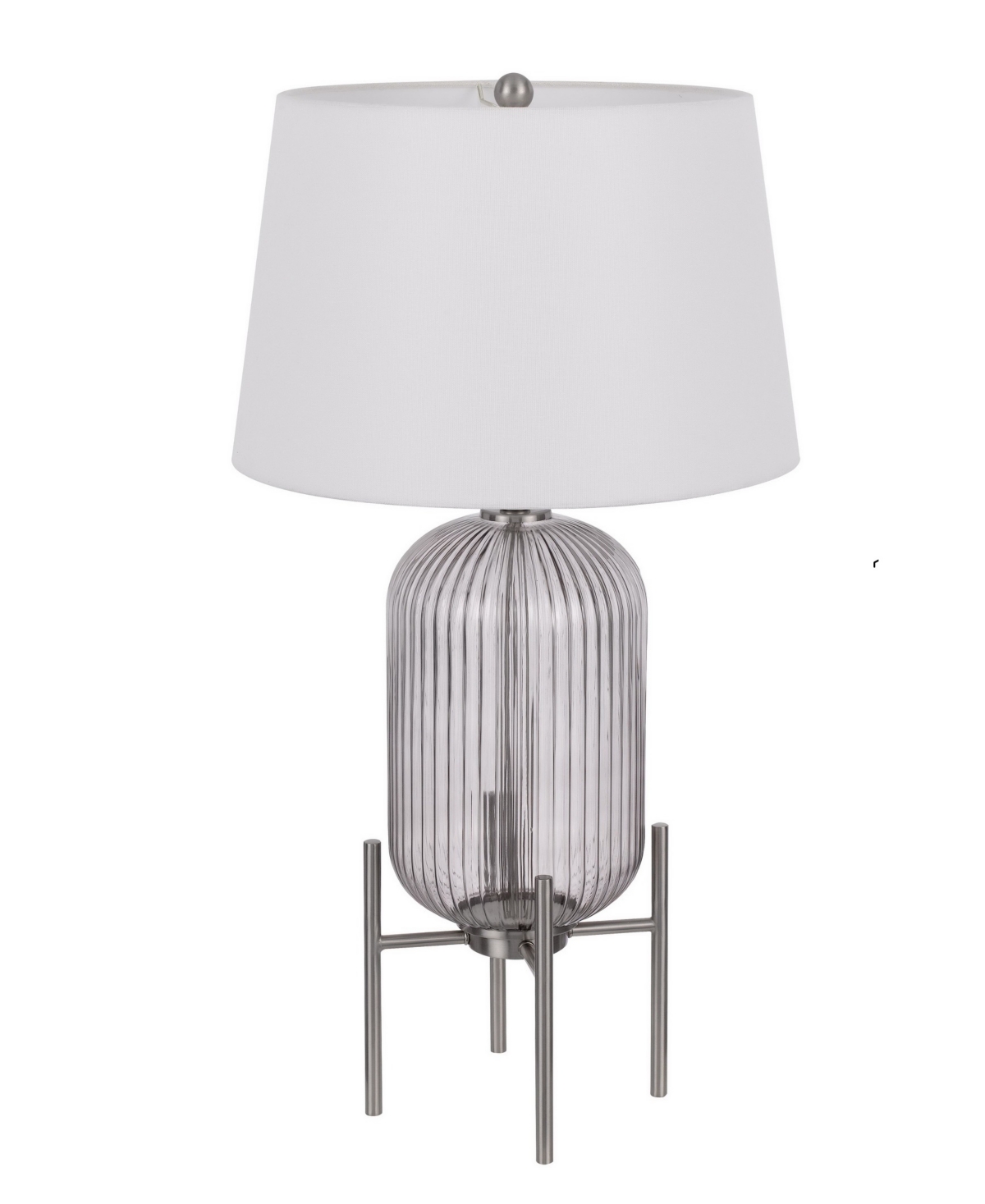 Cal Lighting 32.5" Height Metal Table Lamp In Brushed Steel