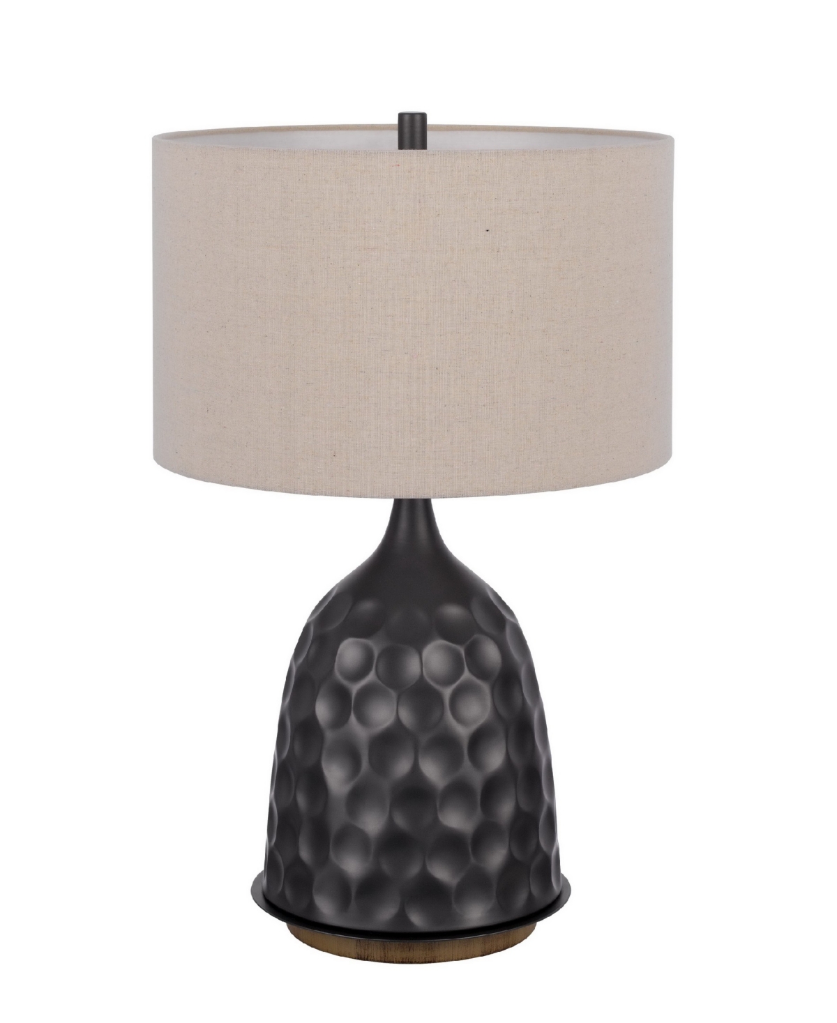 Cal Lighting 29" Height Metal Table Lamp In Charcoal Gray