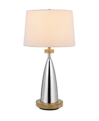 31" Height Metal Table Lamp with Wood Accents