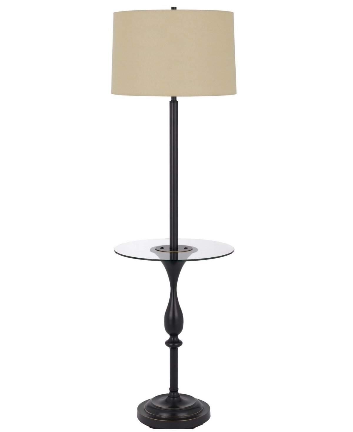 Cal Lighting 61" Height Metal Floor Lamp In Dark Bronze