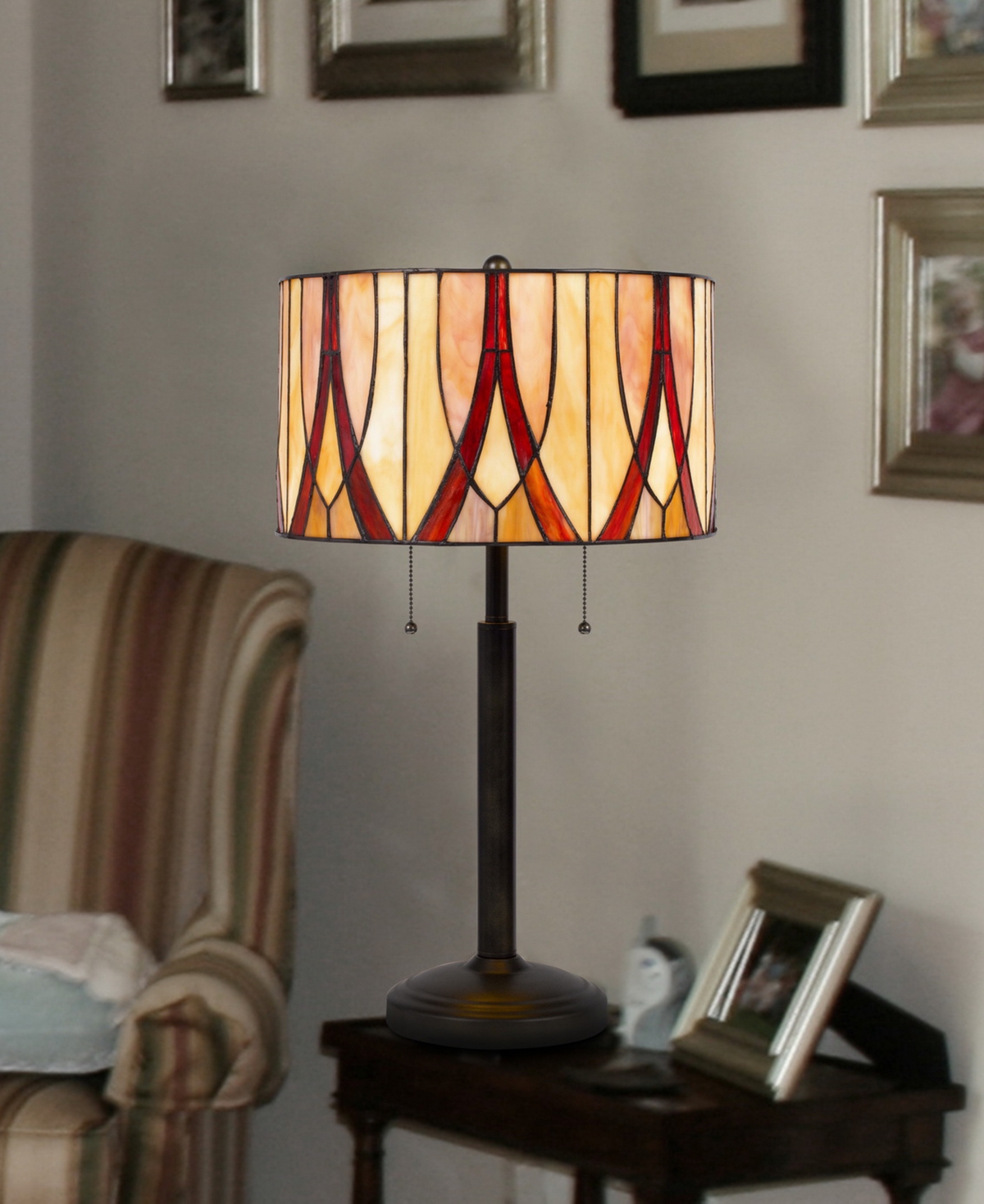 Cal Lighting 24" Height Metal Table Lamp In Antique Bronze