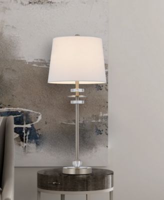 28.5" Height Metal and Crystal Lamp Set