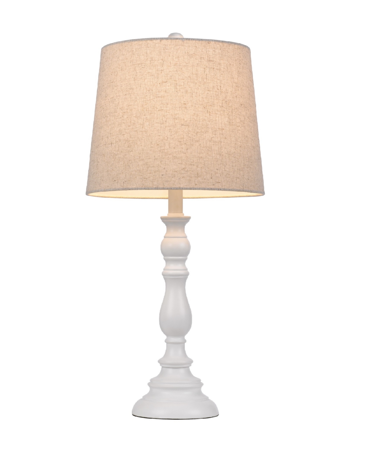 Shop Cal Lighting Chester 23.5" Height Resin Lamp Set In White