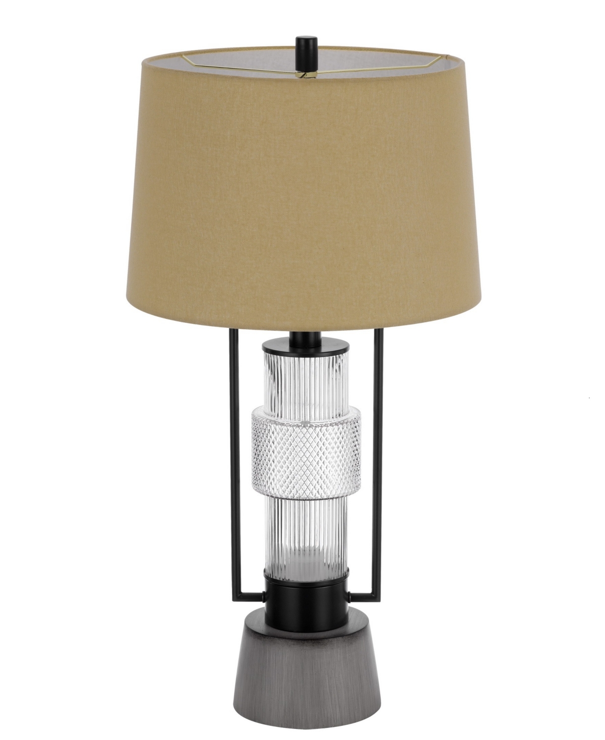 Shop Cal Lighting Vallda 31" Height Metal Table Lamp In Matte Black,cement