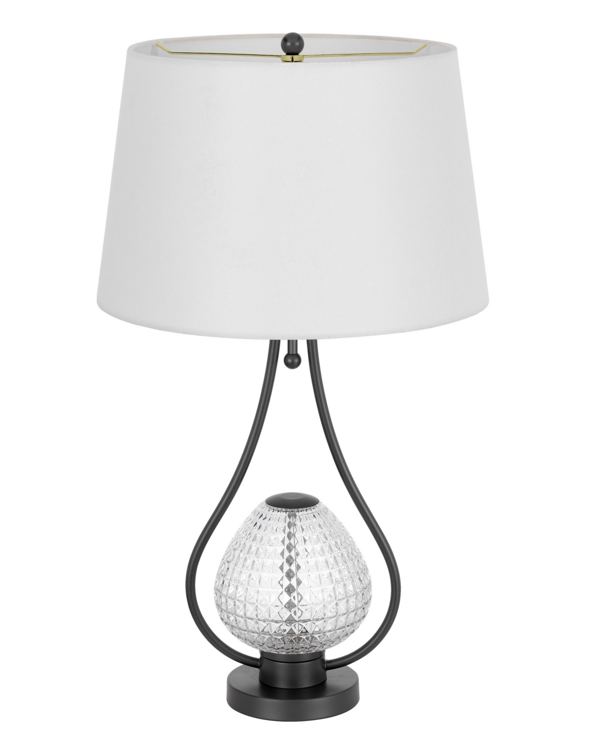 Cal Lighting Forssa 30" Height Metal Table Lamp In Charcoal Gray